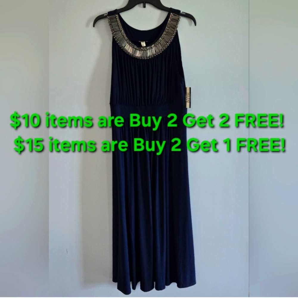 Haani Black Maxi Dress with Silver Accents